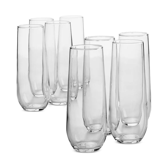 Arch Studio 8.5 oz Dishwasher Safe Stemless Champagne Glasses Set of 8