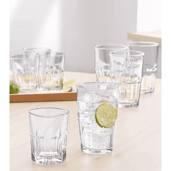 Arch Studio Bistro Glasses, Set of 8,  Clear