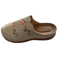 thumbnail image 1 of Arch Support Indoor House Wedge Slippers Summer Walking Beach Platform Slip On Shoes Women's Boho Floral Slide Sandal, 1 of 4