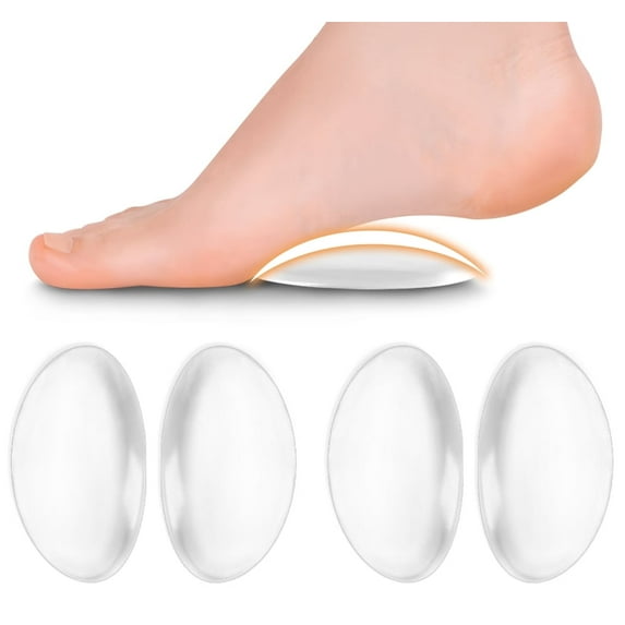 Skyfoot Arch Support Inserts, for Flat Feet, Plantar Fasciitis, Foot Pain Relief, 2 Pairs, Clear
