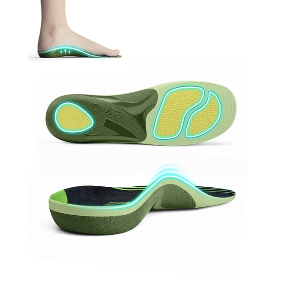 DynWalker Plantar Fasciitis Insoles,Orthotic Insoles – 3-Point Biomechanical Arch Support Structure with 35% Improved Cushioning – Suitable for Flat Feet, Overpronation, Heel Spurs & Heel Pressure,S