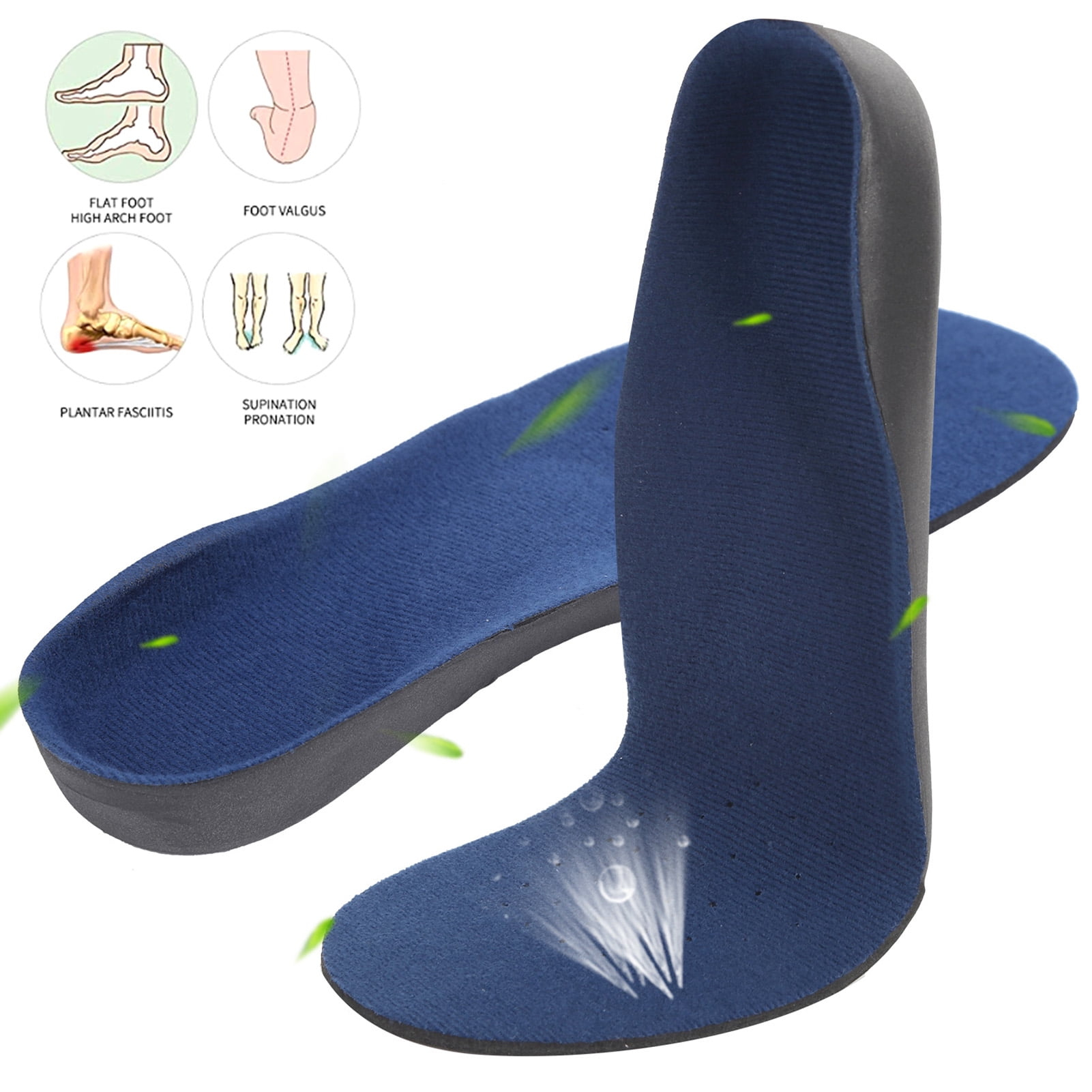 Arch Support Insole, Stable Heel Unisex Orthotic Foot Pad 1.1in For