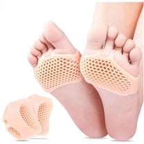 Arch Support Insoles 2 Pair Metatarsal Pads Ball of Foot Cushions - Silicone Padded Forefoot Insoles Shoes Pad Gel High Heel Shoe Insert Beige