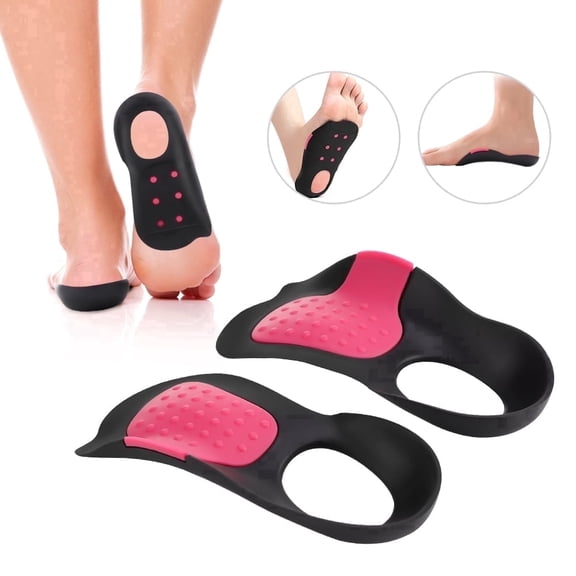 Arch Support Insoles, Orthotic Insoles for Flat Feet and Fallen Arches, Adjustable Height Arch Support Inserts, Shock Absorbing Shoe Inserts, Fits Most Shoe Types for Women Men, M