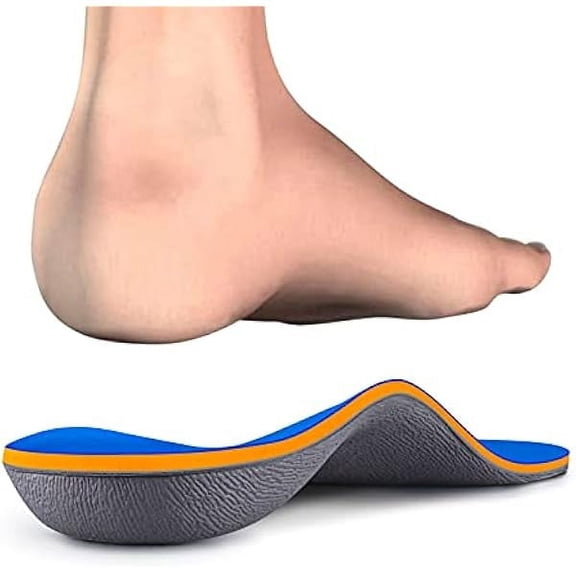 Arch Support Insoles Relief Plantar Fasciitis, Comfort Orthotic Inserts for Flat Feet, Feet Pain, Pronation, Shoes Insoles for Men and Women Blue