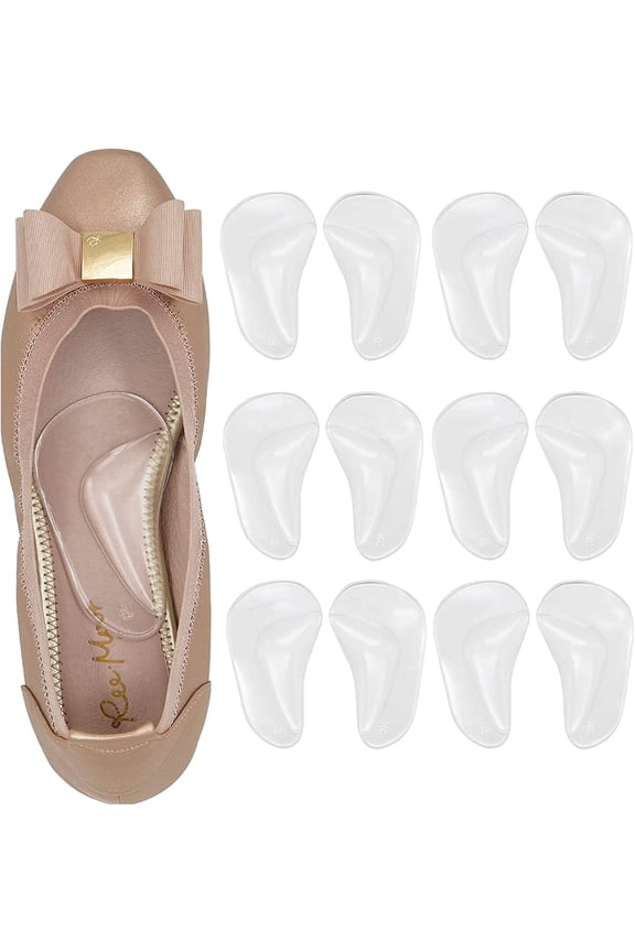 Arch Support Insoles for Women,Gel Arch Support Cushions for Men & Women,Arch Cushion Inserts,Arch Support Pads(6 Pairs)