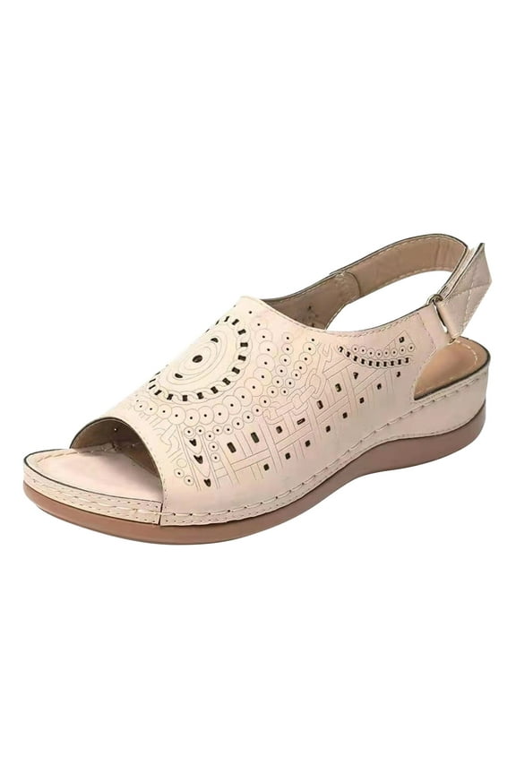 Arch Support Sandals Women Girls Dressy Orthopedic Sandals Summer Closed Toe Ankle Strap Walking Sandals Platform Outdoor Flats Shoes