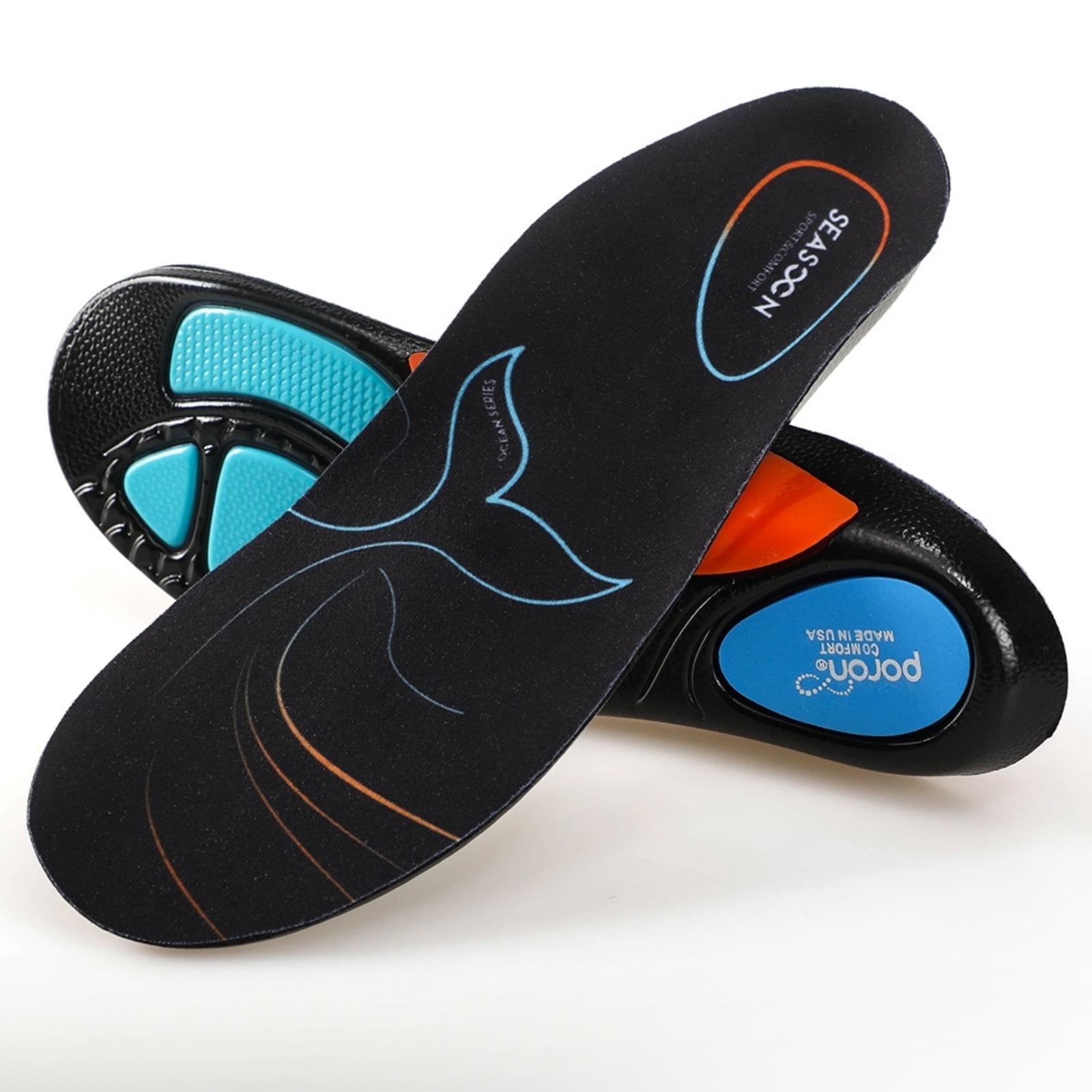 SEASOON Arch Support Shoe Insoles, Comfort Orthotic Inserts for Flat ...