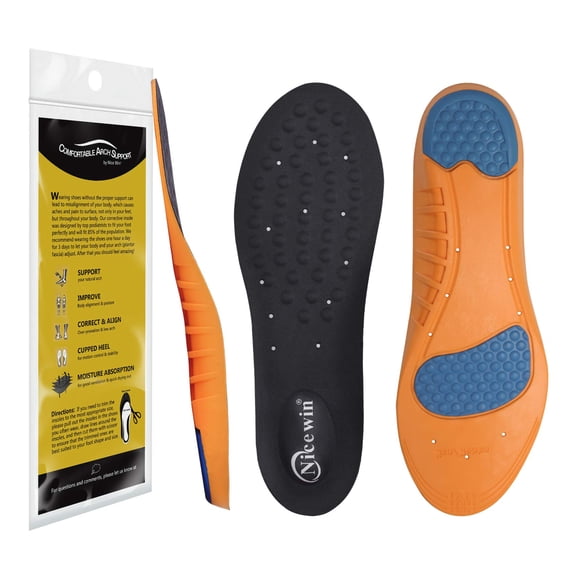 Arch Support Shoe Insoles for Men Women Work Boot Plantar Fasciitis Foot Pain Relief Shin Splint