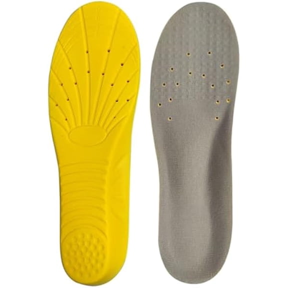 Arch Support Shoes Inserts for Men Thick Memory Foam PU Shoe Insoles for Sports Shoes and Boots Soft Cushion Soles Replacment for Sneakers Orthotic Shoe Insoles for Pains Relief and Shocks Absorbing