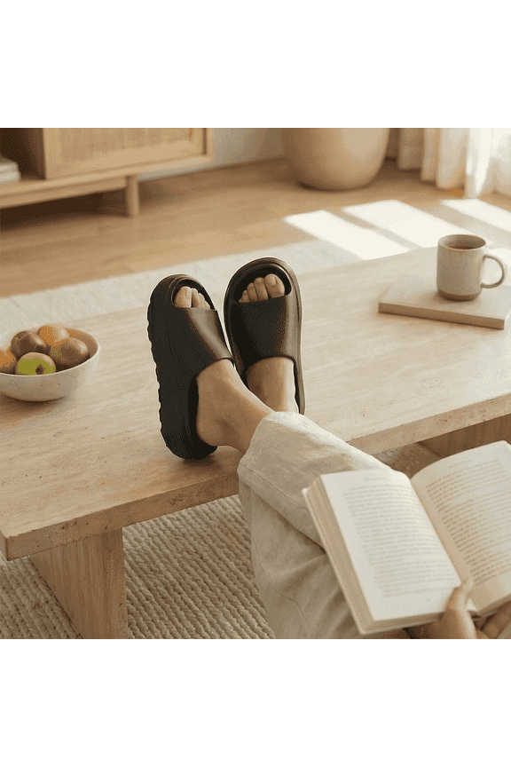 Women's Platform Slide Sandals - Comfortable Thick Sole EVA Open Toe Casual Slippers for Daily Wear