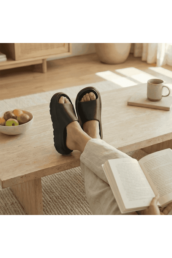Women's Platform Slide Sandals - Comfortable Thick Sole EVA Open Toe Casual Slippers for Daily Wear