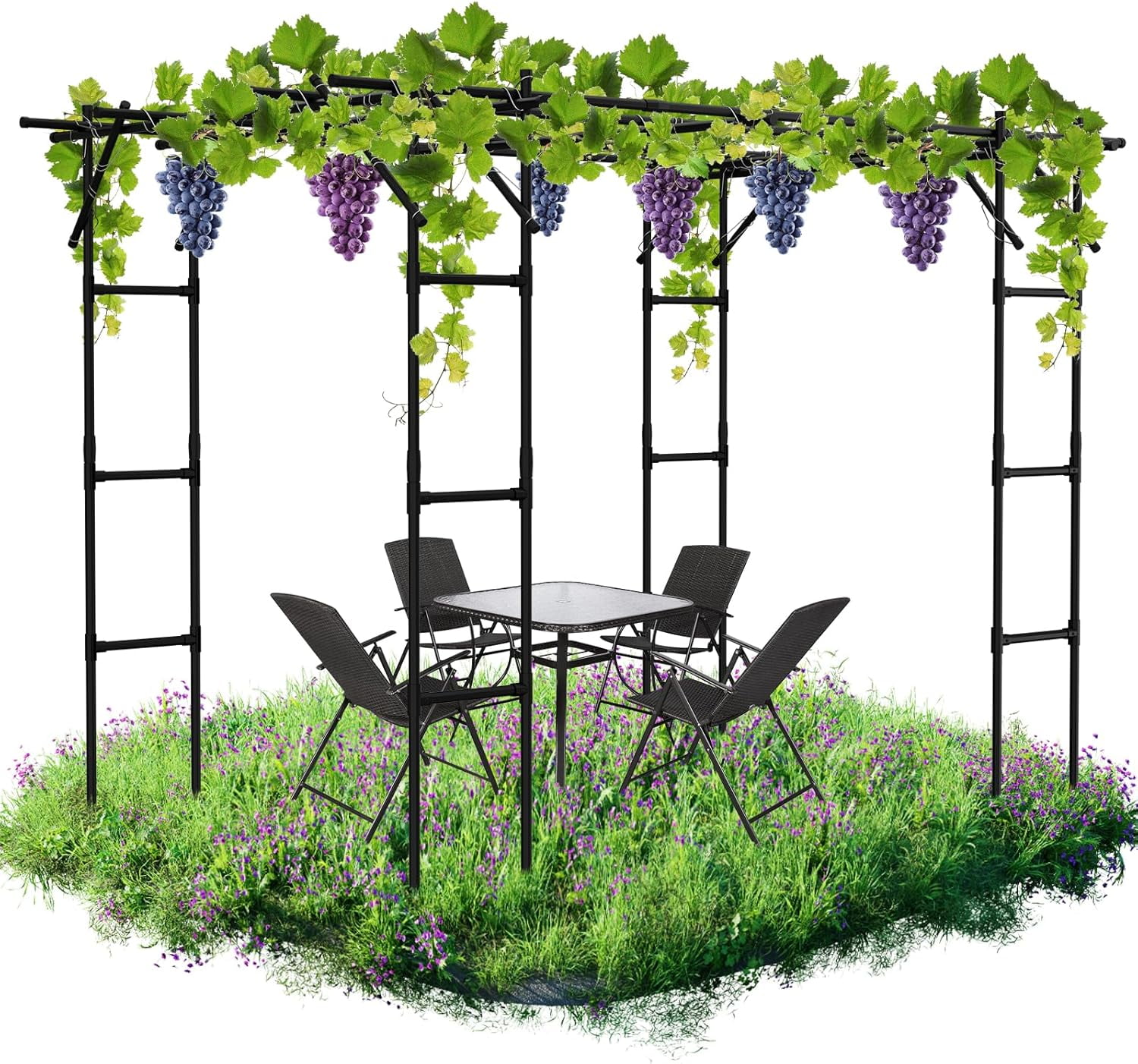 Arch Trellis, 87in H x 118in L Large Garden Arch Arbor Trellis for ...