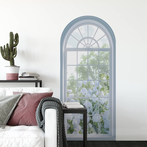 Arch Wall Decals Peel and Stick Boho Floral Wall Sticker 72" H x 32" W Large Flower Mural for Door Decor Removable Lanscape Wall Decal for Bedroom Living Room Office Spring Decor