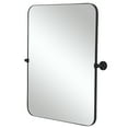 thumbnail image 1 of Arch Wall Mirror Arch Small Mirror Round Corner Mirror Wall Mirror 36"x24",Black,Iron, 1 of 4