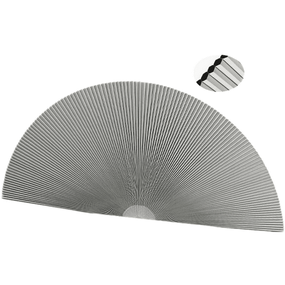 Arch Window Blackout Shades,Cellular Half Round Window Shade,Self Adhesive No Drill 90% Shade Pleated Blinds Window Moon Cover Easy to Cut and Install