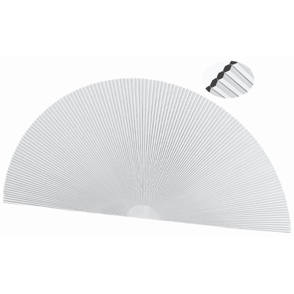 Arch Window Blackout Shades,Cellular Half Round Window Shade,Self Adhesive No Drill 90% Shade Pleated Blinds Window Moon Cover Easy to Cut and Install