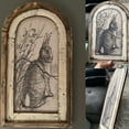 thumbnail image 1 of Arch Window Frame French Country Wall Decor Shabby Chic Easter Bunny Signs Decor Nursery Wall Decor Farmhouse Living Room Entryway Decor Rustic Linen Wall Hanging Signs Rabbit Wall Decor(Frameless), 1 of 7