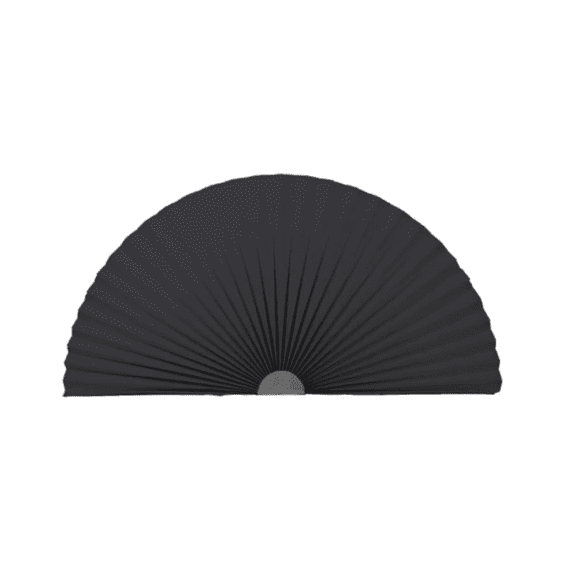 Arch Window Shade Light Filtering Pleated Shade Half Circle Self Adhesive Fabric Blinds Room Darkening Shades Stick on Easy Install Blinds Semi Circle Window Cover Black 75CM
