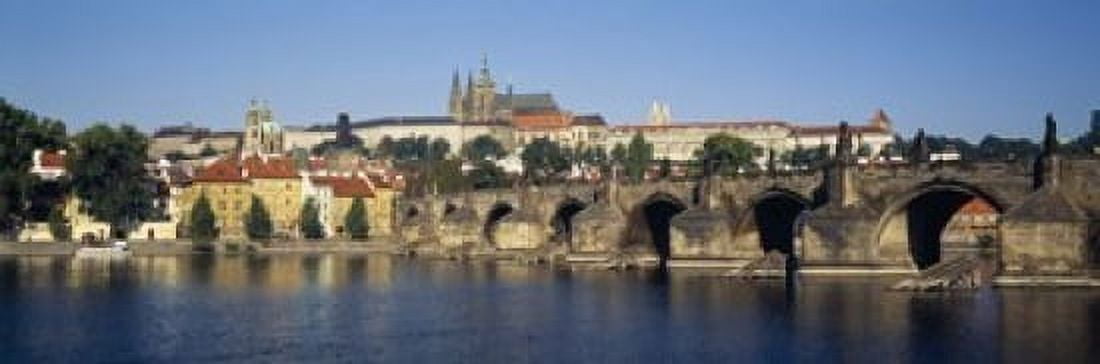 Arch bridge across a river Charles Bridge Vltava River Prague Czech Republic Canvas Art - Panoramic Images (18 x 6)
