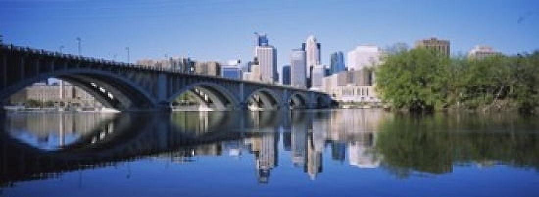 Arch bridge across a river Minneapolis Hennepin County Minnesota USA Canvas Art - Panoramic Images (18 x 7)