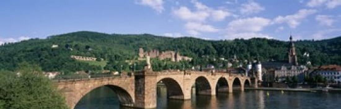 Arch bridge across a river Neckar River Heidelberg Baden-Wurttemberg Germany Canvas Art - Panoramic Images (18 x 6)