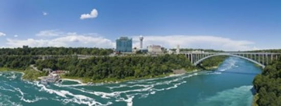 Arch bridge across a river Rainbow Bridge Niagara River Niagara Falls Ontario Canada Canvas Art - Panoramic Images (30 x 12)