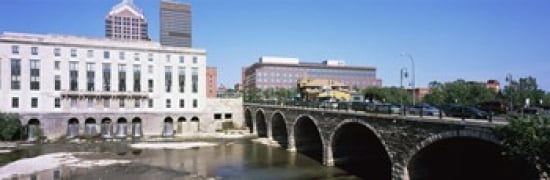 Arch bridge across the Genesee River Rochester Monroe County New York State USA Canvas Art - Panoramic Images (36 x 12)