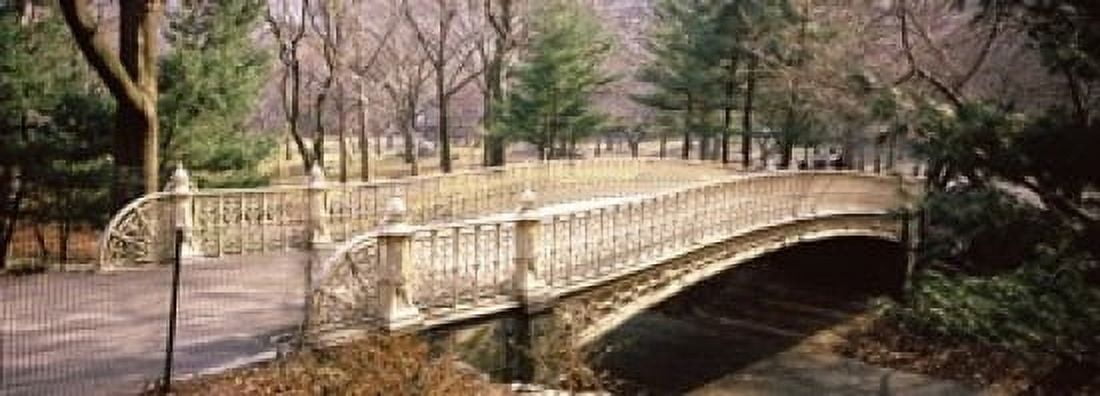 Arch bridge in a park Central Park Manhattan New York City New York State USA Canvas Art - Panoramic Images (18 x 7)