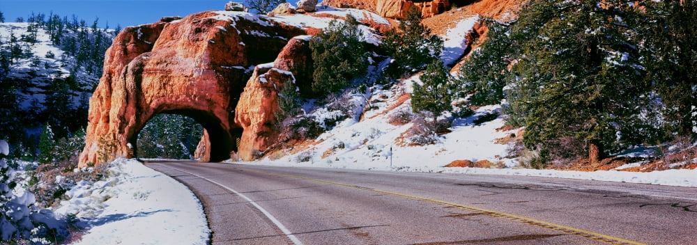 Arch over road Utah State Route 12 Bryce Canyon National Park Utah USA Canvas Art - Panoramic Images (13 x 36)