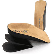 Shoolex ArchFlex Pro 2-in-1 Arch Support Insoles, 1 Inch Heel Lift, Plantar Fasciitis, Men Women, Large
