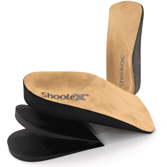 Shoolex ArchFlex Pro 2-in-1 Arch Support Insoles, 1 Inch Heel Lift, Plantar Fasciitis, Men Women, Large
