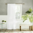 thumbnail image 1 of Archaeo  100% Cotton Sheer  Rod Pocket Single Curtain Panel, 1 Panel, White, 50”W x 96"L, 1 of 9