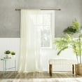 thumbnail image 1 of Archaeo 100% Cotton Sheer Rod Pocket Single Curtain Panel, 1 Panel, Cream, 50”W x 84"L, 1 of 9