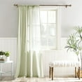 thumbnail image 1 of Archaeo  100% Cotton Sheer  Rod Pocket Single Curtain Panel, 1 Panel, Moss Green, 50”W x 96"L, 1 of 9