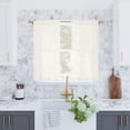 thumbnail image 1 of Archaeo 2-Pack Slub Textured Linen Blend Cafe Curtain Pair, 56"W X 36"L, Ivory, 1 of 8