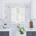 thumbnail image 1 of Archaeo 2-Pack Slub Textured Linen Blend Cafe Curtain Pair, 56"W X 36"L, White, 1 of 8