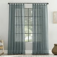 thumbnail image 1 of Archaeo Burlap Weave Linen Blend Tab Top Curtain, 50"x96", 50"x96", Harbor, 1 of 5