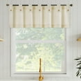 thumbnail image 1 of Archaeo Cotton Blend Button Tab Top Cafe Curtain Valance, 54"x14", Cream, 1 of 5