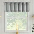 thumbnail image 1 of Archaeo Cotton Blend Button Tab Top Cafe Curtain Valance, 54"x14", Gray, 1 of 5