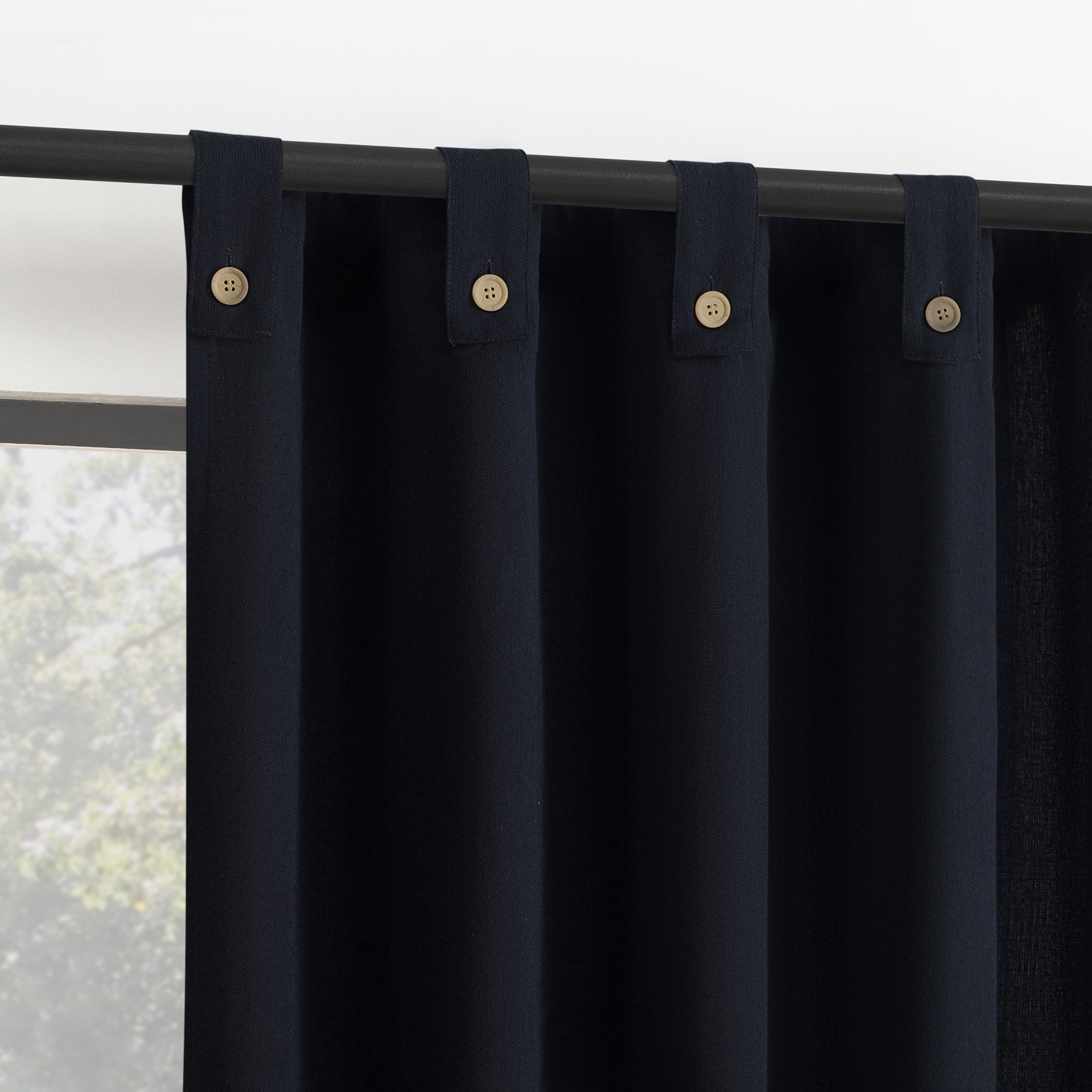 Archaeo Cotton Blend Button Tab Top Curtain, 40