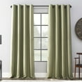 thumbnail image 1 of Archaeo Linen Blend Blackout Grommet Top Curtain, 52"x95", Sage Green, 1 of 9
