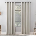 thumbnail image 1 of Archaeo Textured Linen Blend Total Blackout Grommet Top Curtain, 50"W X 84"L, White, 1 of 8