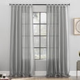 thumbnail image 1 of Archaeo Waffle Weave Cotton Blend Tab Top Curtain, 50"x84", 50"x84", Chrome Gray, 1 of 8
