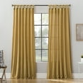 thumbnail image 1 of Archaeo Washed Cotton Twist Tab Curtain, 52"W X 84"L, Mustard Yellow, 1 of 8