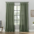 thumbnail image 1 of Archaeo Washed Cotton Twist Tab Curtain, 52"W X 95"L, Moss Green, 1 of 8