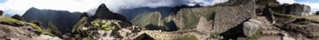 Archaeological site Machu Picchu Cusco Region Peru Canvas Art - Panoramic Images (44 x 6)