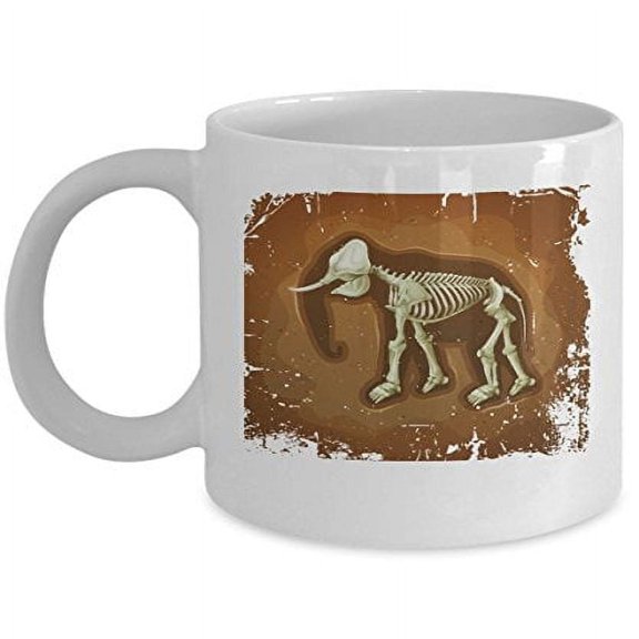 Archaeologist 11 oz Coffee Mug - Skeleton White Ceramic Gift