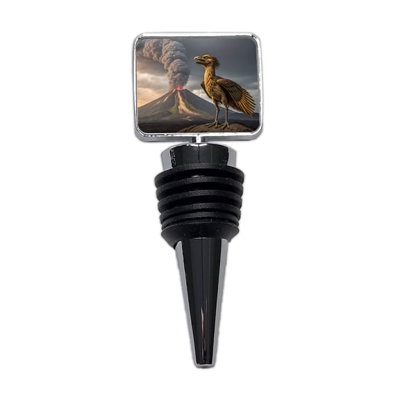 Archaeopteryx Volcano Dinosaur Wine Bottle Stopper Cap Plug