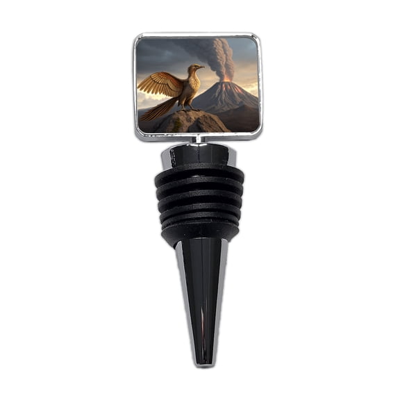 Archaeopteryx Volcano Erupting Dinosaur Wine Bottle Stopper Cap Plug